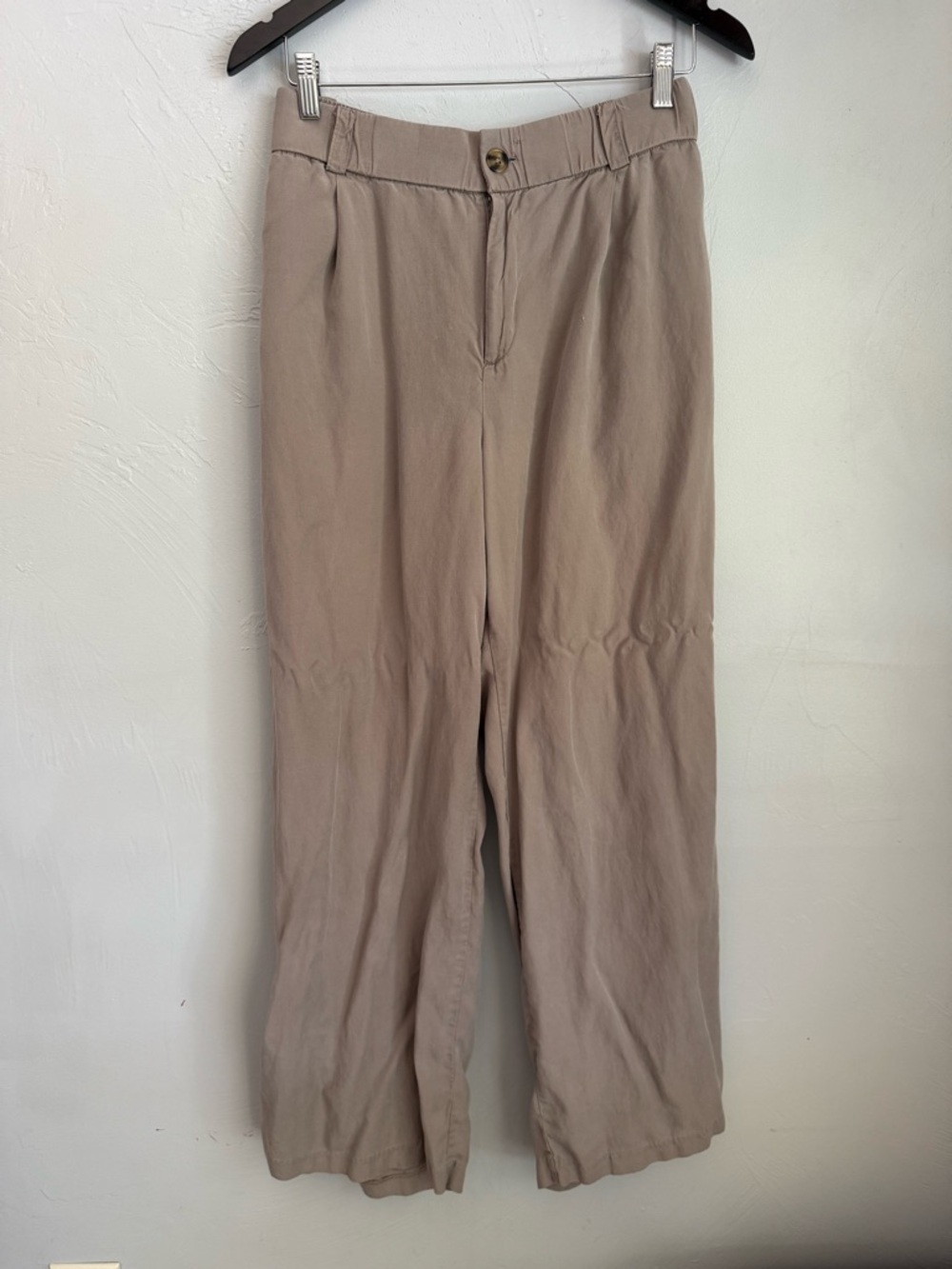 Torrid Taupe Linen Blend Pull On Tapered Pants 14R